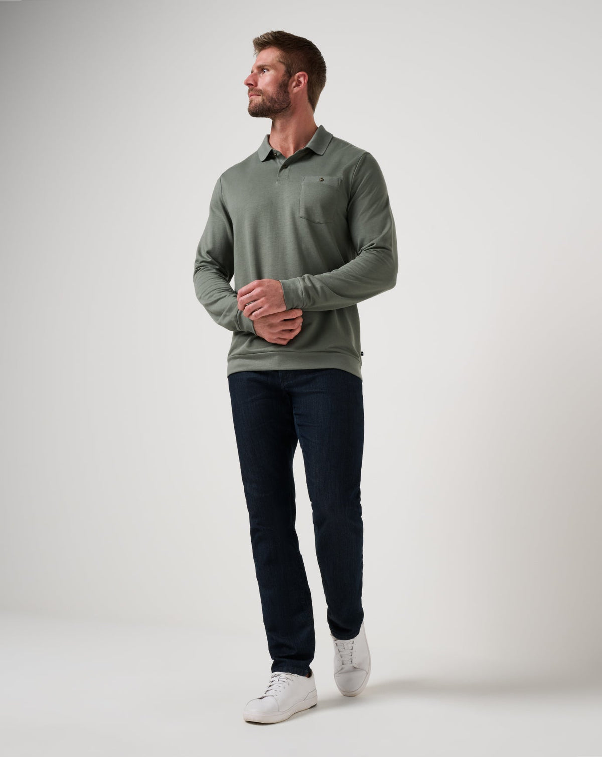 Travis Mathew Outlets December First Long Sleeve Polo Men