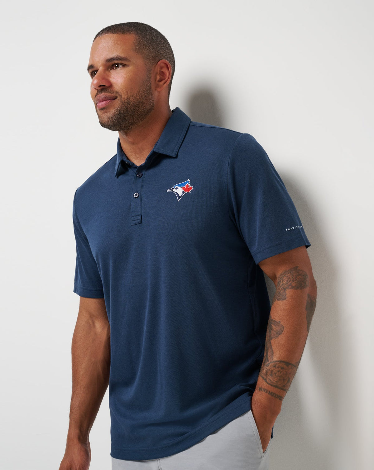 Travis Mathew Discount Toronto Blue Jays Playoff Pitch Polo Men|Game Day|New