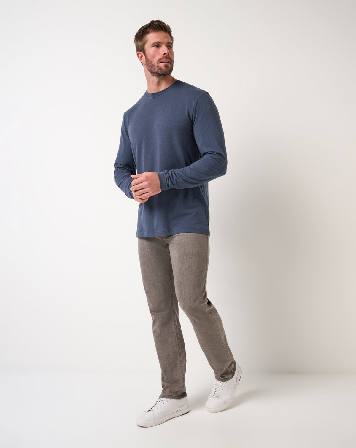 Travis Mathew For Sale Cloud Crew Long Sleeve Tee Men