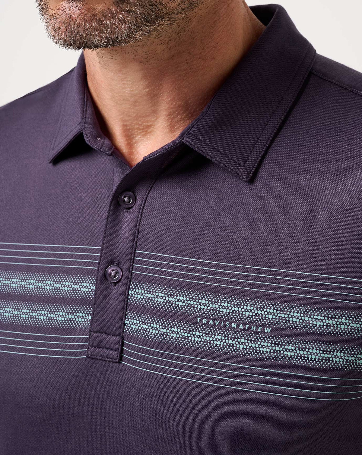 Travis Mathew US Featherweight Chest Stripe Polo Men|Golf