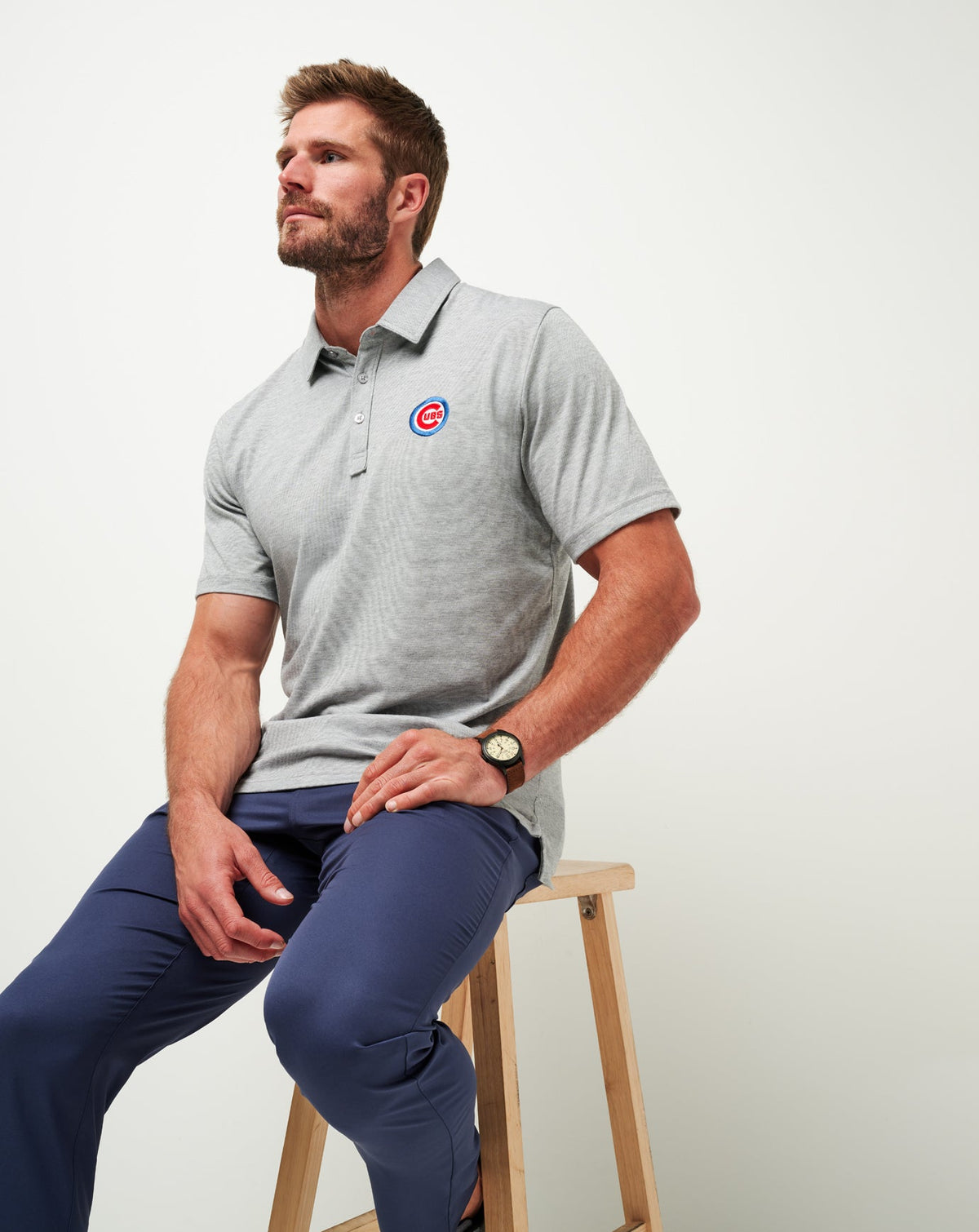 Travis Mathew US Chicago Cubs The Zinna Polo Men|Game Day|New