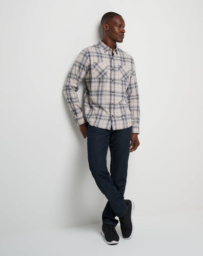 Travis Mathew US Cloud Flannel Plaid Button-Up Men