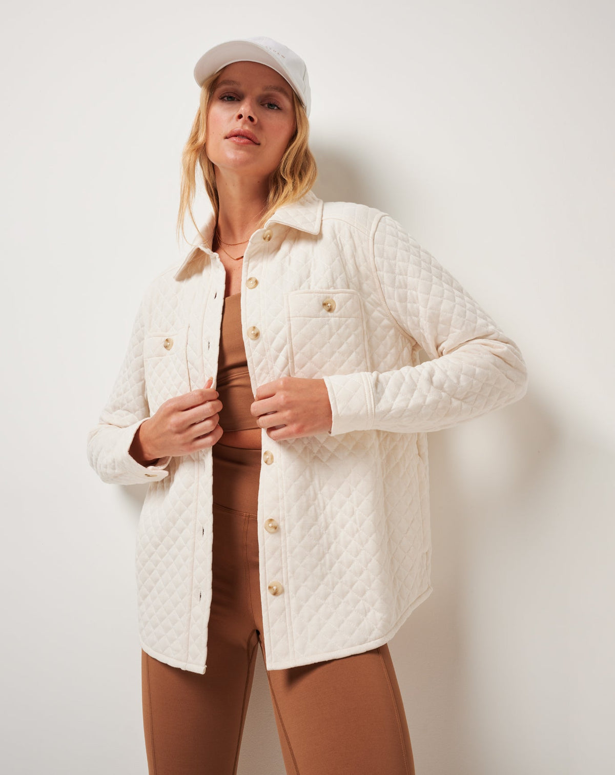 Travis Mathew Online Diamond Quilted Shacket Women